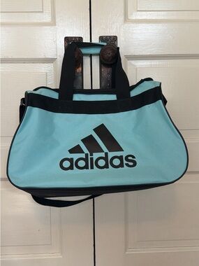 adidas Light Teal and Black Small Sports Duffel